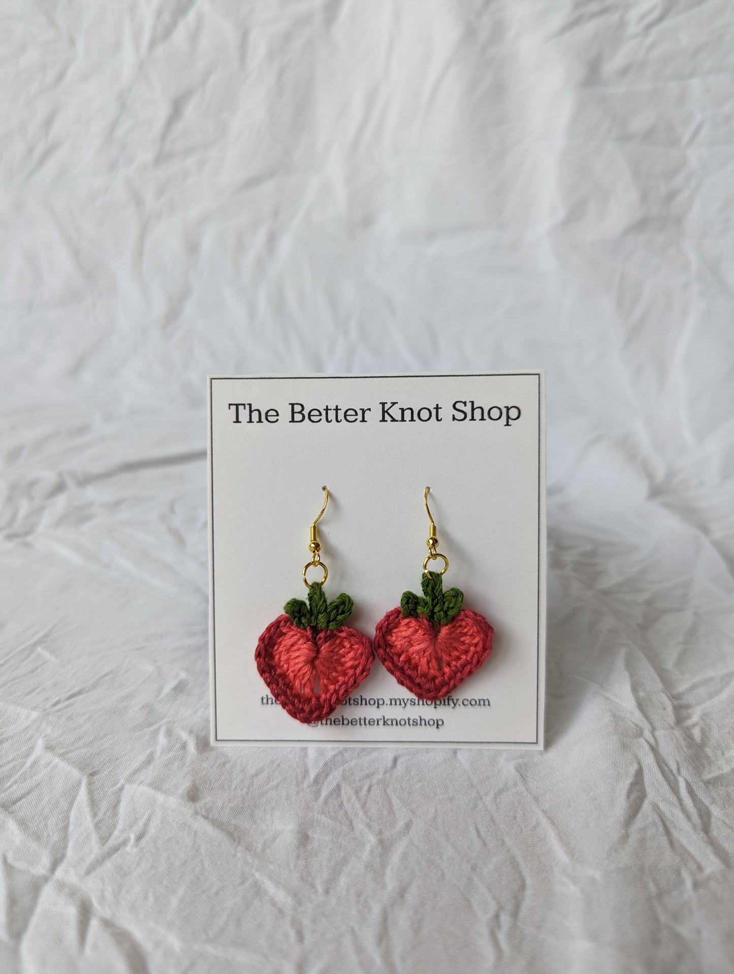 Strawberry Slice Earrings