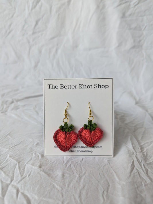 Strawberry Slice Earrings